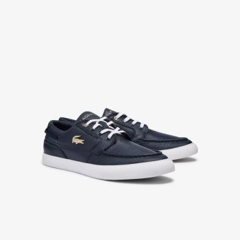 Lacoste Bayliss Deck Leather Sneakers Pánské - Tenisky Tmavě Blankyt / Bílé | CZ-yYrUDn